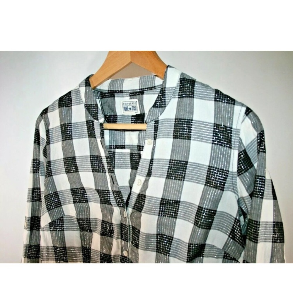 Converse One Star Plaid Flannel T-Shirt Blouse